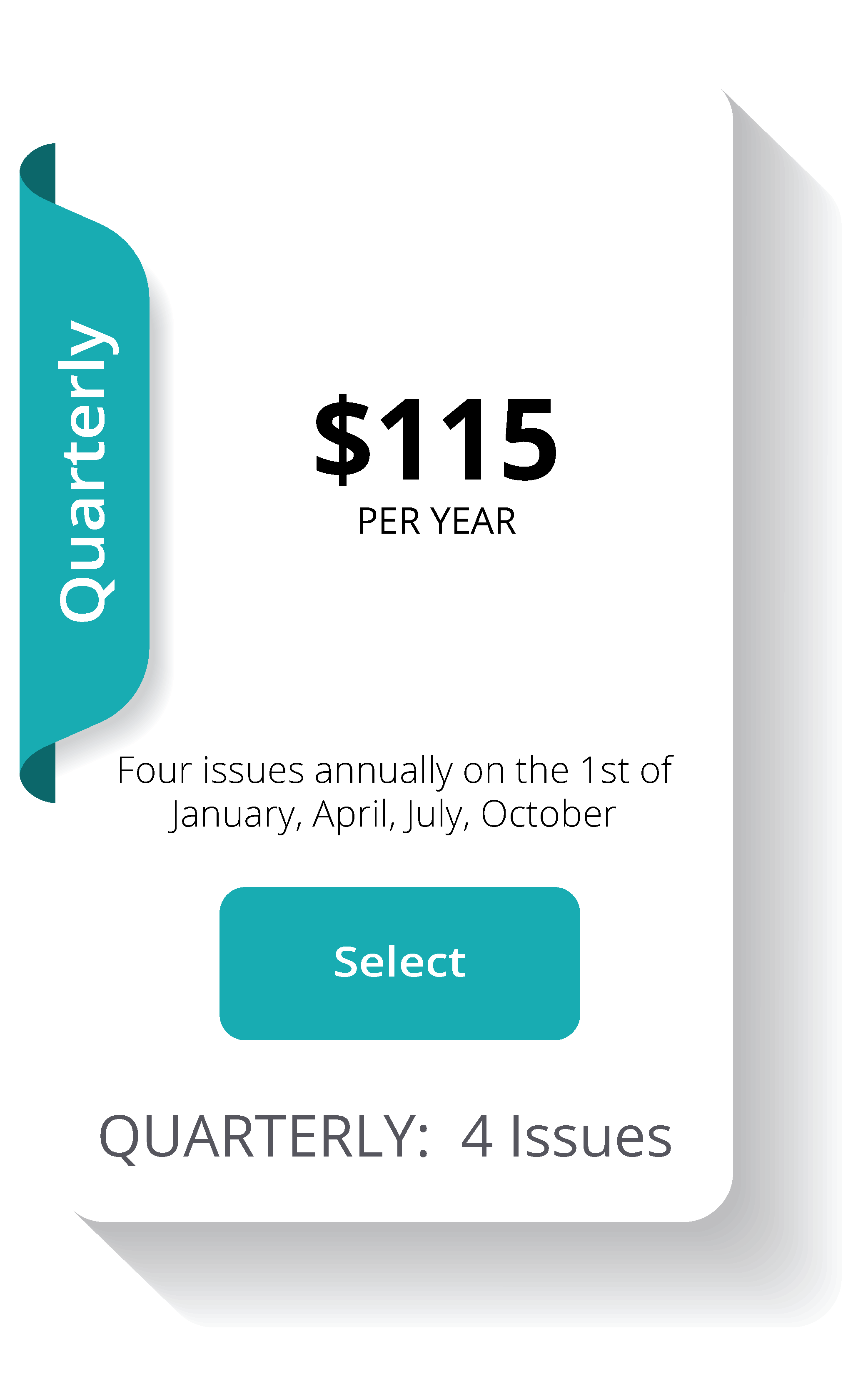 Quarterly subscription sign up option